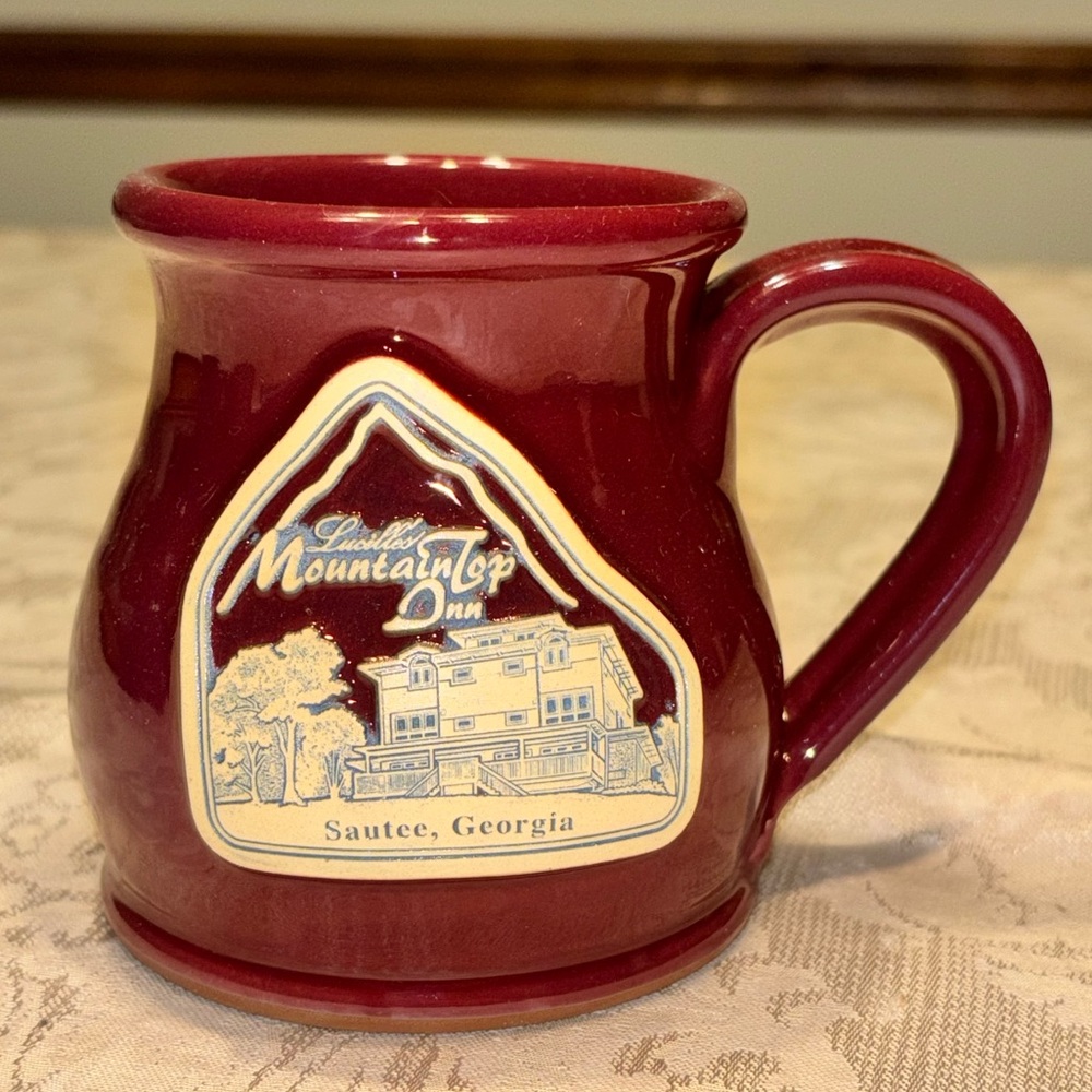Deneen Pottery Hand Thrown Pottery Mug Coffee Cup, Red